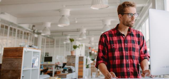 Young Business Man Working